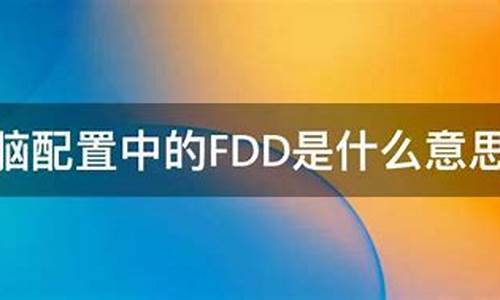 电脑系统fdd是什么_电脑fpd是什么意思